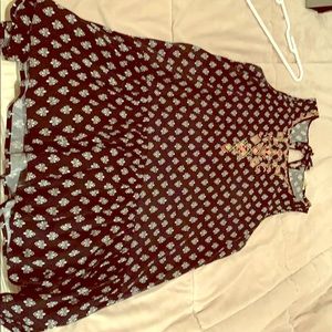 LONG SUMMER  SLEEVELESS PATTERNED TOP